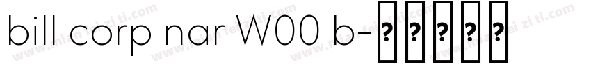 bill corp nar W00 b字体转换